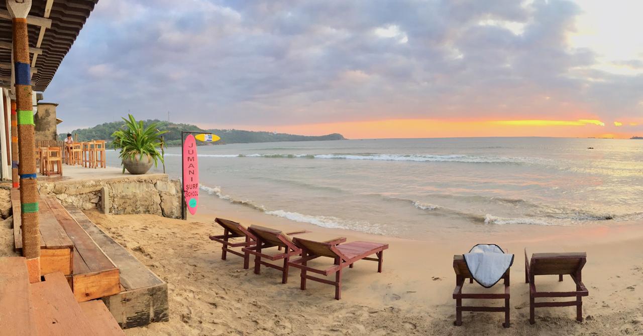 Surf lesson in the water