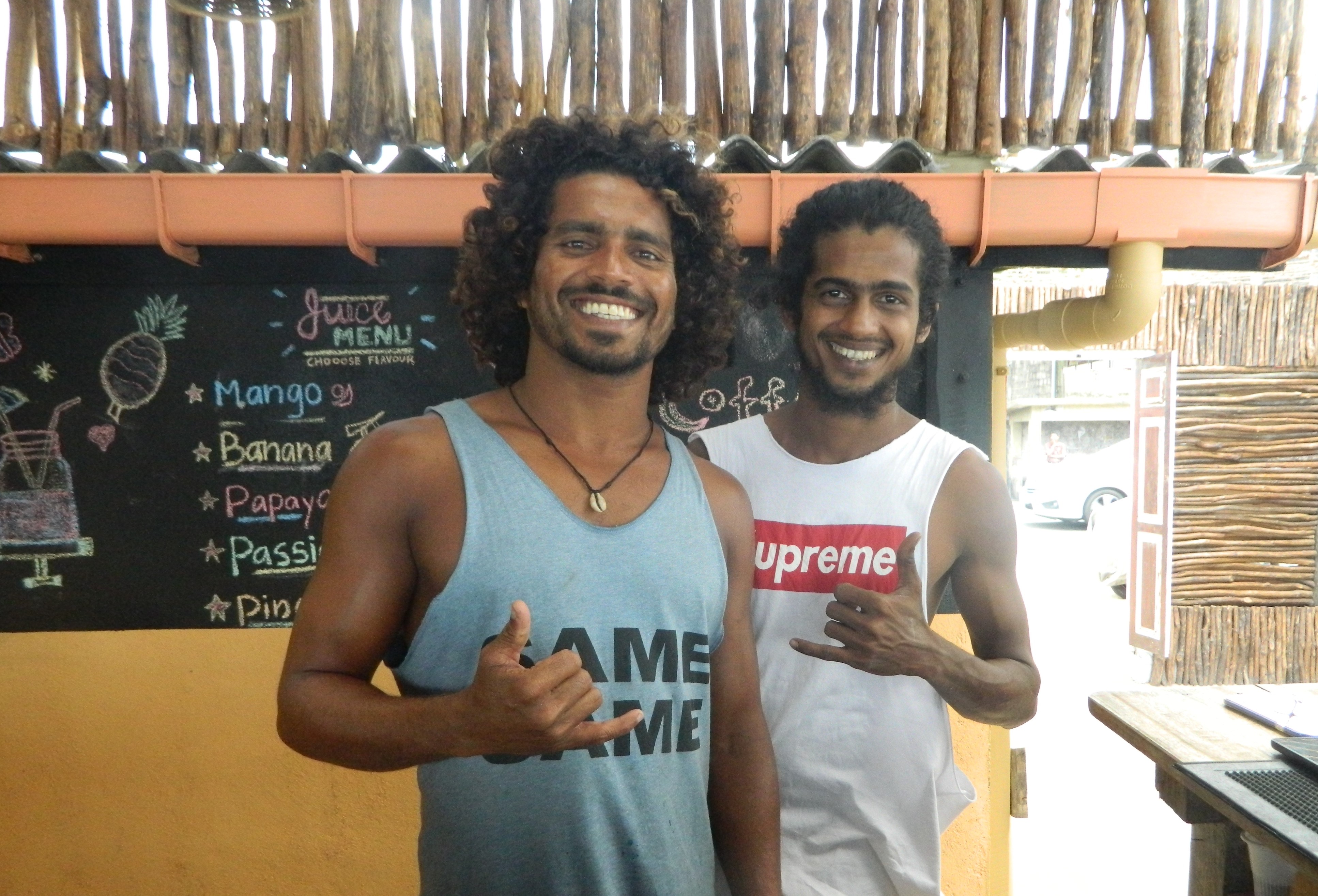 Surf action shot at Dewata Beach, Galle, Sri Lanka at golden hour
